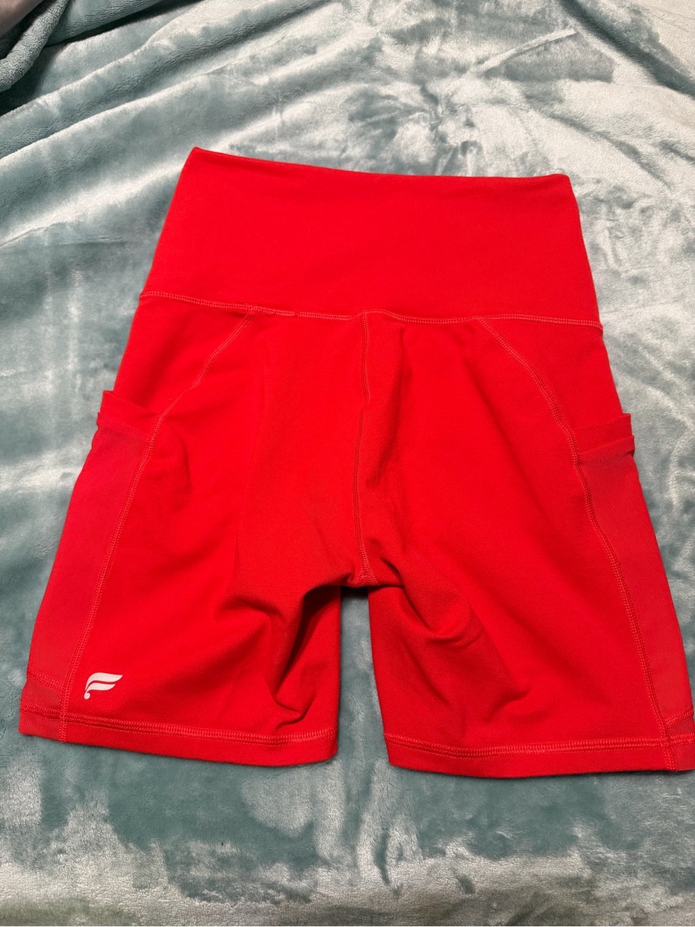 Fabletics Power Hold Classic Cherry High-Waist 6” Bike Shorts - Picture 3 of 5